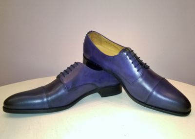 bleu mat - Chaussures personnalisables en cuir - Caralys Nice - Alpes Maritimes (06)