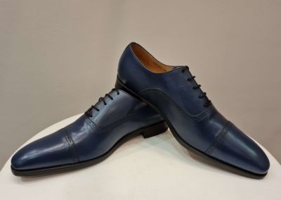 Chaussures personnalisables cuir bleu