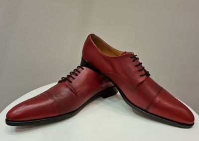 Chaussures personnalisables cuir bordeaux